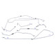 US Made Complete Formed Steel Brake Line Kit Fits 66-70 CJ-5 with 10" brakes & tapered rear axle