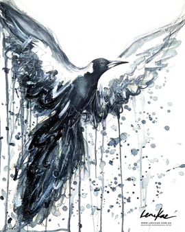 Magpie Spirit (31 x 41cm)