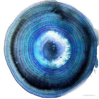 Guardian of Truth Mandala - Throat Chakra (30x30cm framed)