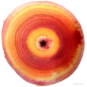 Solar Pulse Mandala - Solar Plexus Chakra (30x30cm framed)