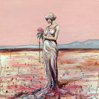 Wherever I Go, I Carry This Rose (35 x 35cm)