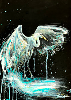 Egret Wings Dreaming (42 x 59.4cm)