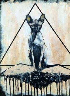Sphynx Cat Spirit Activation (40 x 50cm)
