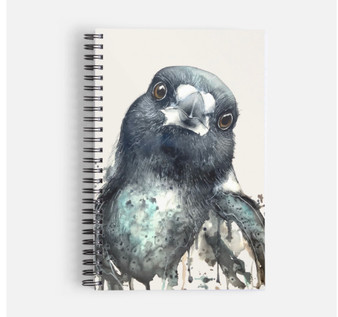 A5 blank pages: Magpie journal by Leni Kae