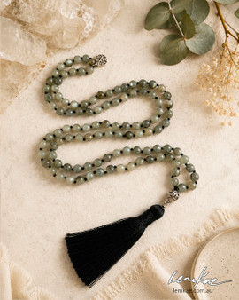 Inner Light | 108 Labradorite Bead Mala Necklace (6mm bead)