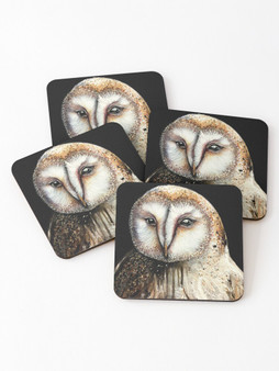Athena’s Owl Coasters (Set of 2 coasters)