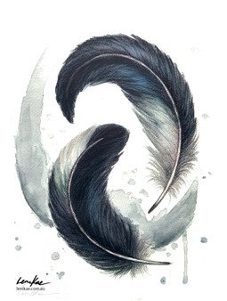 Magpie Feather Energy (17.5 x 25cm)