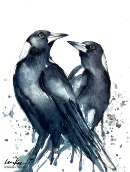 Magpie Kindred Spirits (31 x 41cm)