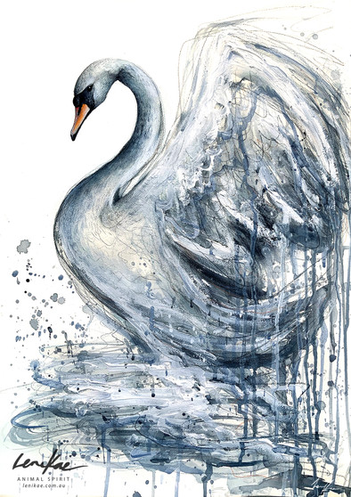 White Swan Spirit (42 x 59.4cm)