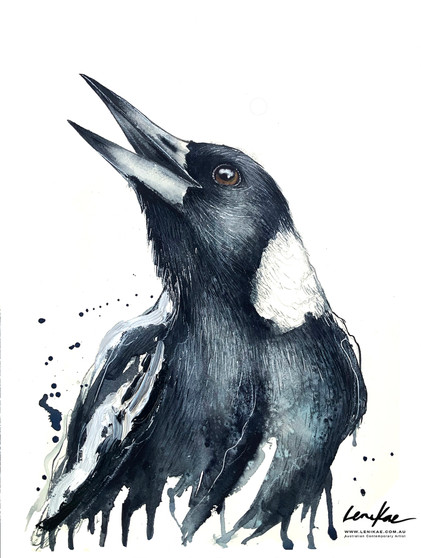 The Magpie’s Call (31 x 41cm)