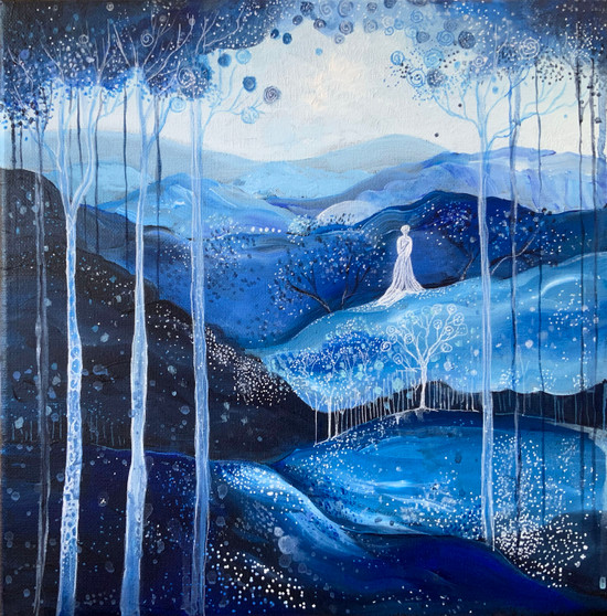 Aphrodite in the Field of Dreams (34 x 34cm, framed)