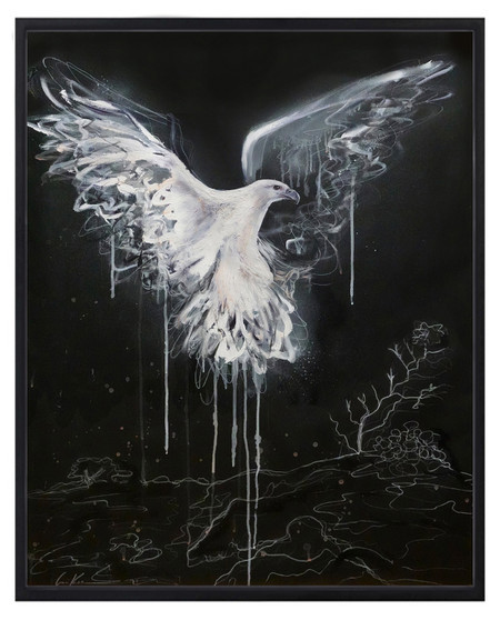 Sea Eagle Over Binalong Bay (83x103cm)