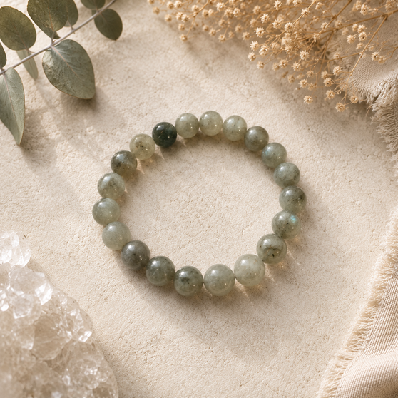 Inner Light Labradorite Bracelet (Round bead 9-10mm)
