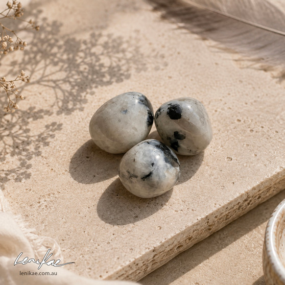 Moonstone tumbles