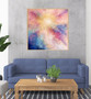Colourful impressionist abstract art on canvas by Sydney artist Leni Kae. Statement art, ready to hang.