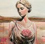 Wherever I Go, I Carry This Rose (32.5 x 32.5cm framed)