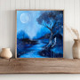River of Moonlight Dreams (34 x 34cm, framed)