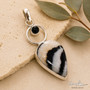 Embrace Duality – Zebra Jasper & Onyx Pendant