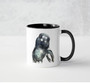 Magpie Recognition Ceramic Mug | Black Handle