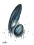 Magpie Feather & Stone (15.5 x 21cm)