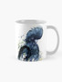 Black Cockatoo Watchful Spirit ceramic mug featuring original Watercolour Black Cockatoo artwork by Australian artist Leni Kae.