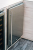 view of refrigerator installed in kitchen