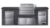 Center Grill w/ American Mist Polished granite counter & Black stone sides