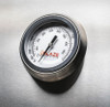 detail view of grill analog thermometer