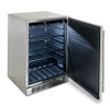 angle/iso view of 24" deluxe BLZ-SSRF-5.5 blaze refrigerator with open door