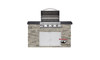 Standard Appliances w/ American Mist Polished granite counter & Silver Travertine stone sides