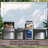 Silver Cloud Polished Granite & Ironstone Steel w/ optional Lynx Napoli pizza oven upgrade