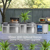 American Black Polished Granite & Silver Lining Steel w/ optional Gozney Dome pizza oven upgrade