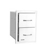 Bull 15-Inch Stainless Steel Double Access Drawer W/ Reveal