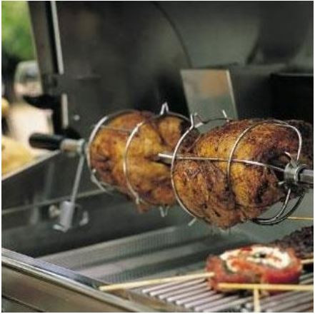dual fuel bbq with rotisserie
