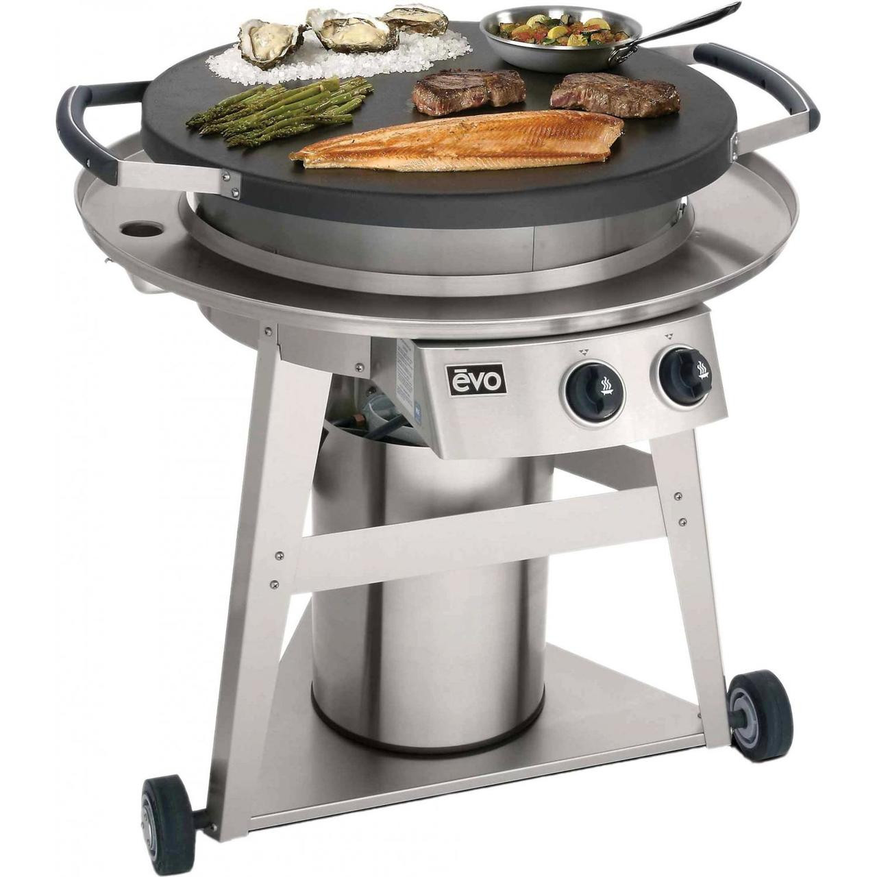 Evo 10-0002-LP Or 10-0002-NG Professional Classic Wheeled Cart Flattop Propane Or Natural Gas Grill bigridgeoutdoorkitchens.com