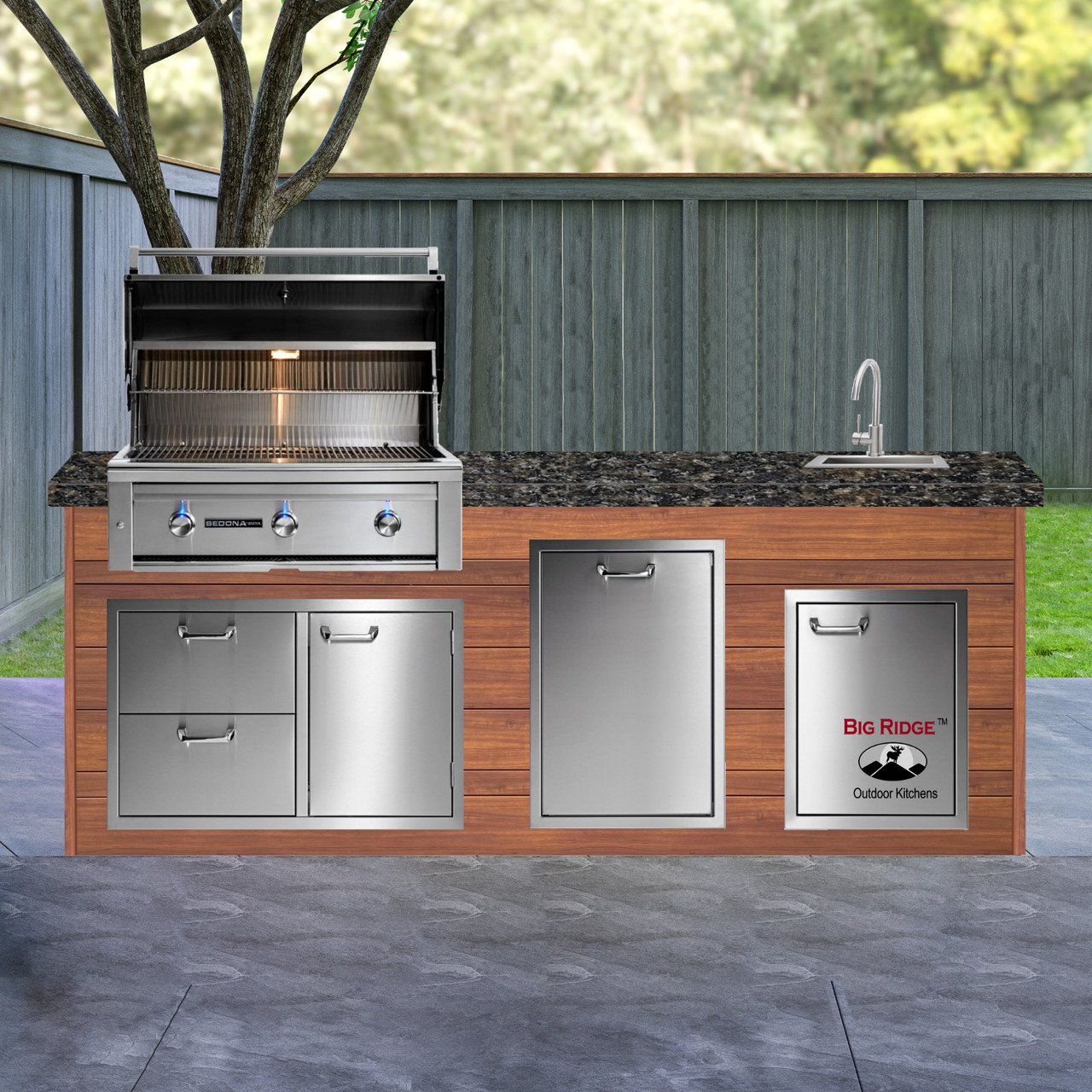 Built Lynx Outdoor Kitchen Package Lynx Sedona 96