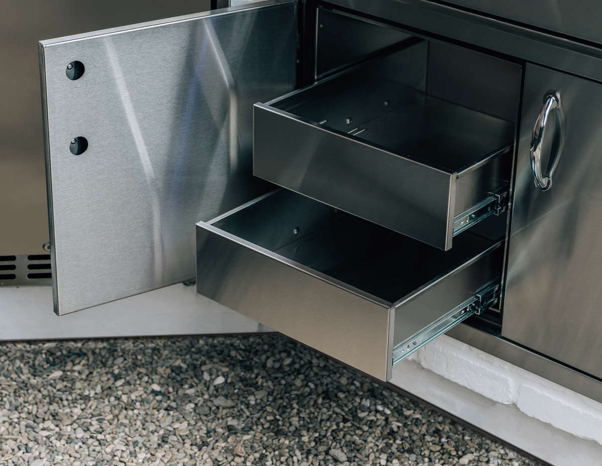 TrueFlame 36Inch 2Drawer Dry Storage Pantry & Access Door Combo (TF