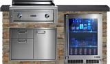 Left Griddle: Gold Rush with American Black Polished Granite