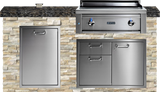 Right Griddle: Golden Honey with American Black Polished Granite