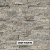 Silver Travertine Stone Swatch