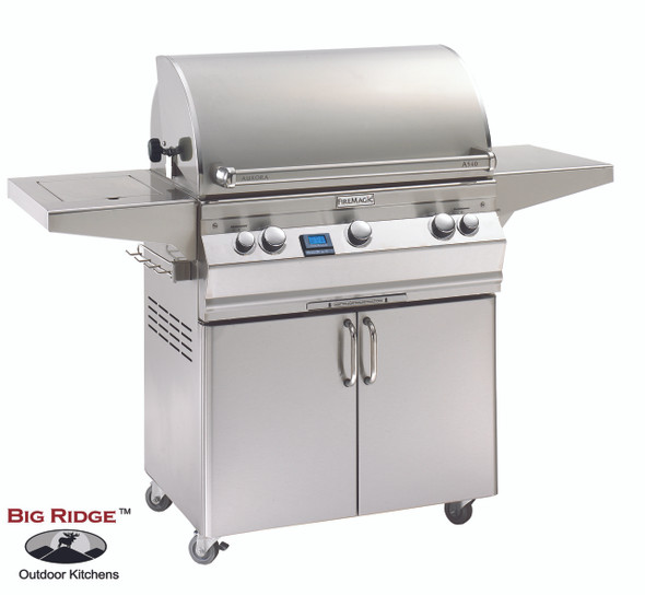 Fire Magic A540s-7EAN(P)-62 Aurora Gas Grill With Single Side Burner On Cart