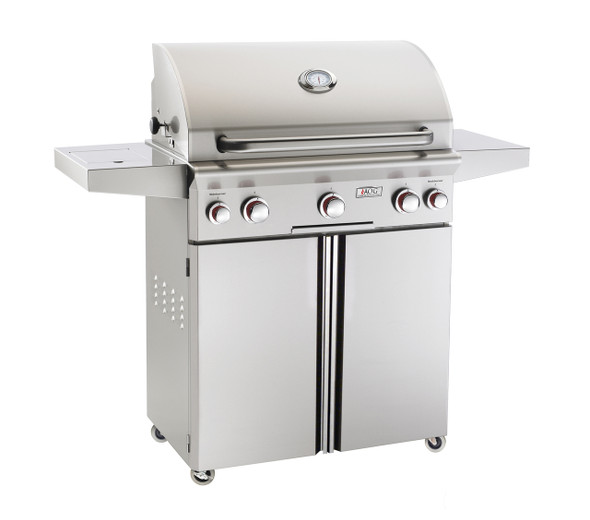 AOG 30PCT T-Series 30-Inch Gas Grill On Cart With Rotisserie & Single Side Burner