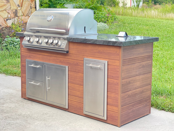 Blaze 72" Luxury Finished Aluminum Outdoor Kitchen Display Model