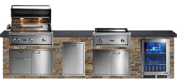 American Black Polished Granite & Gold Rush Stone