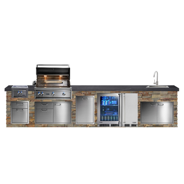 Classic Collection Rustic Ash Sides With American Black Polished Granite