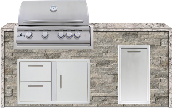 Silver Travertine Stone and White Valley Polished Granite