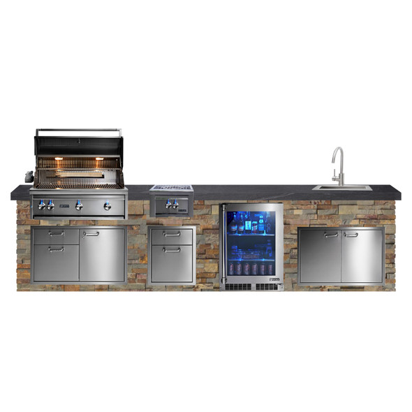 Classic Collection Rustic Ash Sides With American Black Polished Granite