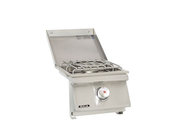 Bull Slide-In Pro Natural Gas and  Propane Gas Side Burner W/ Stainless Steel Lid