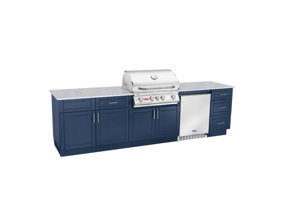 Symphony Blue Base With White Granite