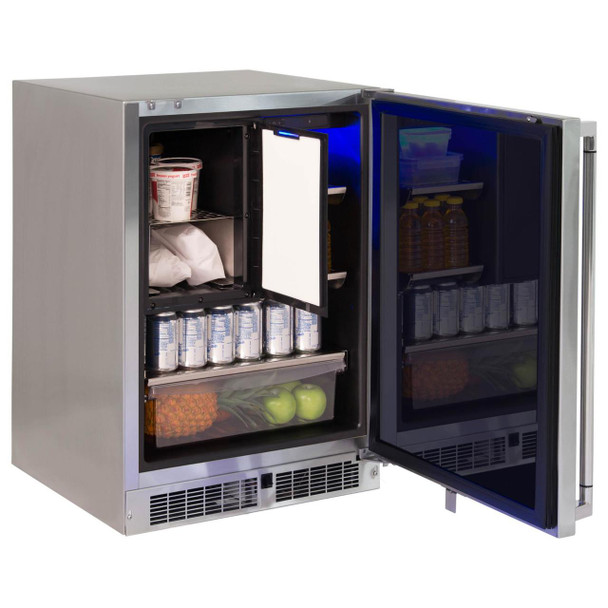 Lynx LN24REFC L/R 24-Inch Right Or Left Hinge Stainless Steel Outdoor Refrigerator Freezer